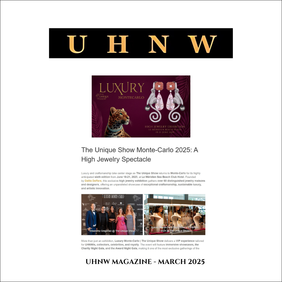 Ultra High Net WOrth Individual Luxury Monte-Carlo The Unique Show - High Jewelry